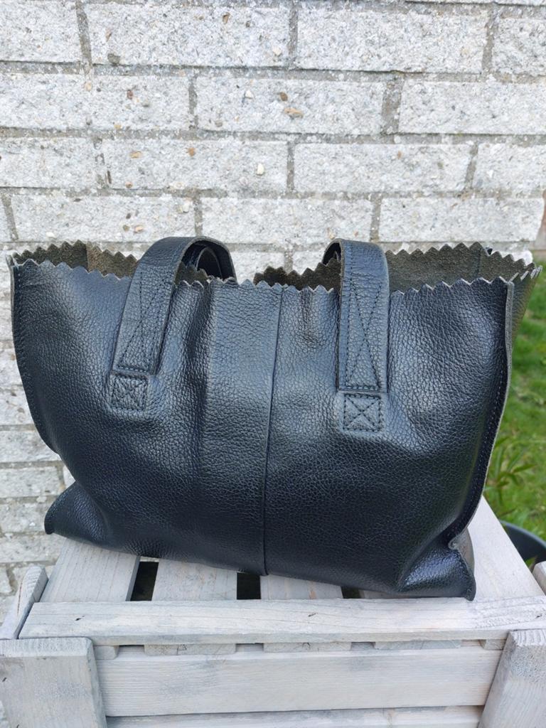 Myomy my paper bag Rambler zwart leer, Ophalen of Verzenden, Zwart, Handtas