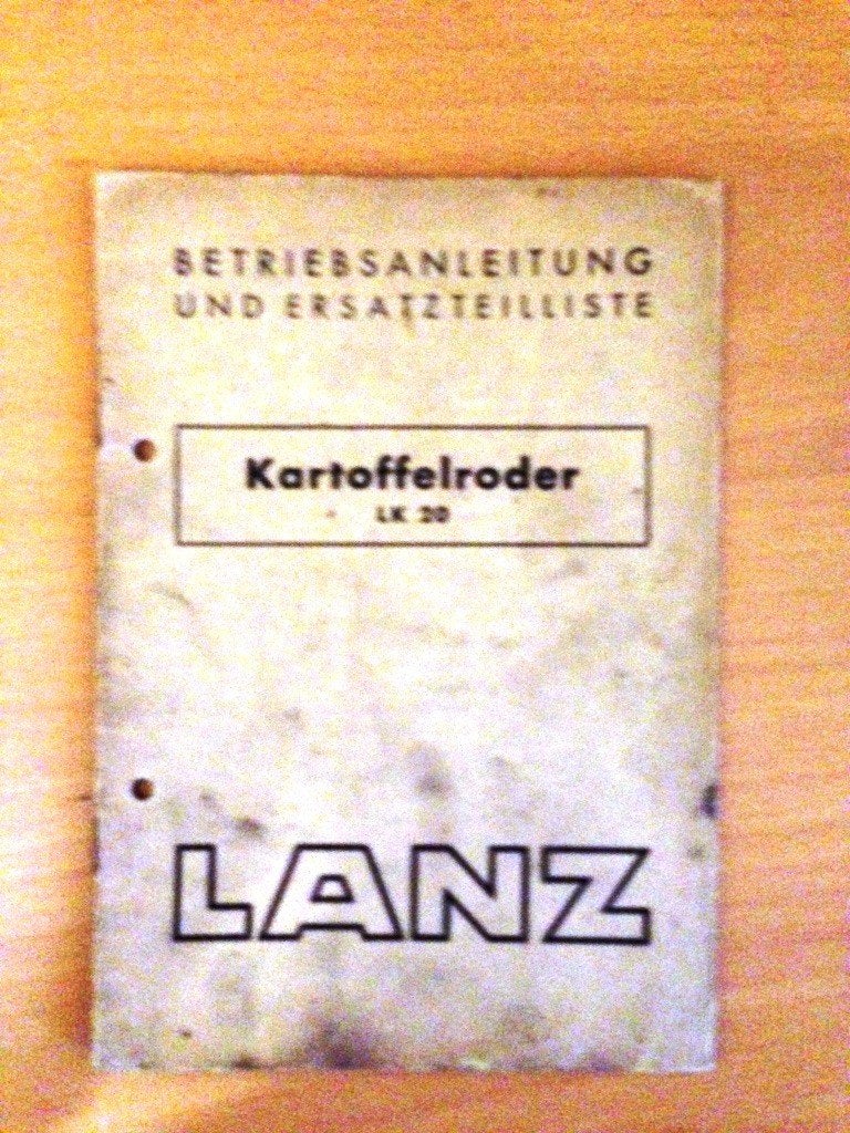 Lanz LK20 bedieningshandleiding en onderdelenboek, Ophalen of Verzenden, Gelezen, Tractor en Landbouw