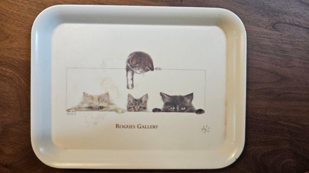 Klein dienblad met katten – Melamaster, Rogues Gallery, Kunststof, Gebruikt, Afgeronde hoeken, Ophalen of Verzenden