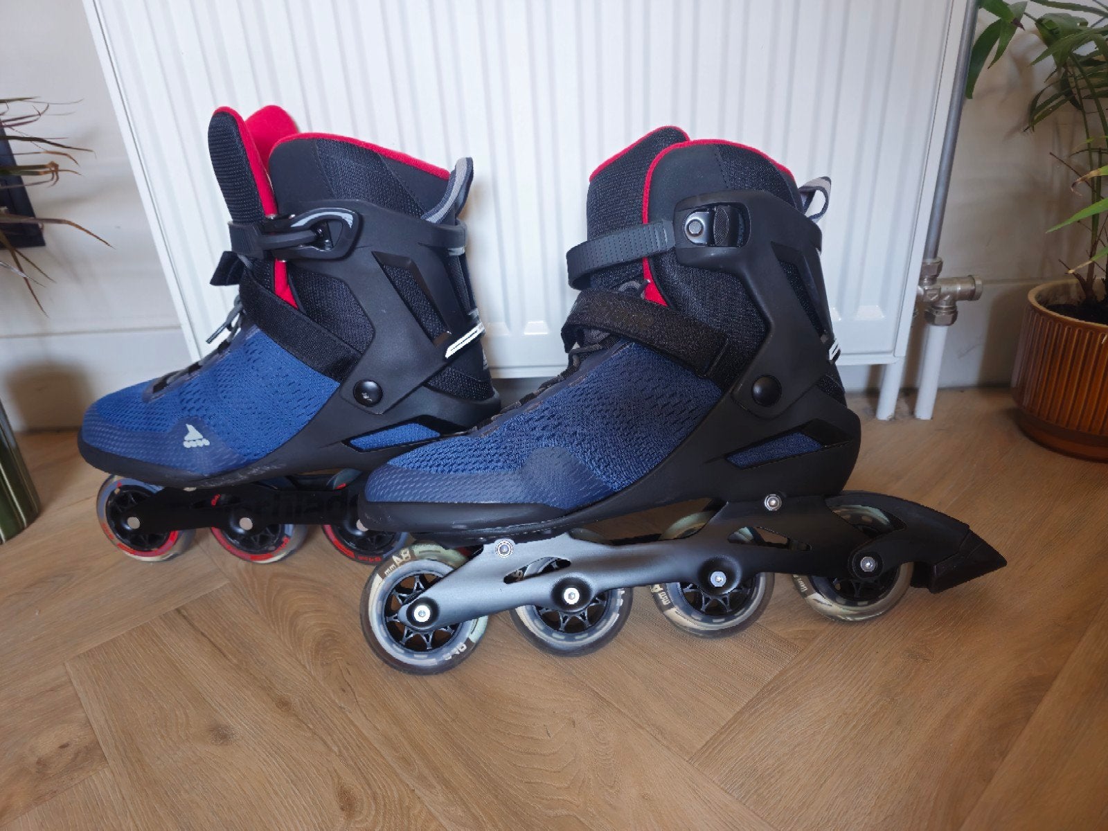 Rollerblade Spark 84 skeelers (maat 47.5) + beschermset, Overige merken, Heren, Ophalen of Verzenden, Zo goed als nieuw