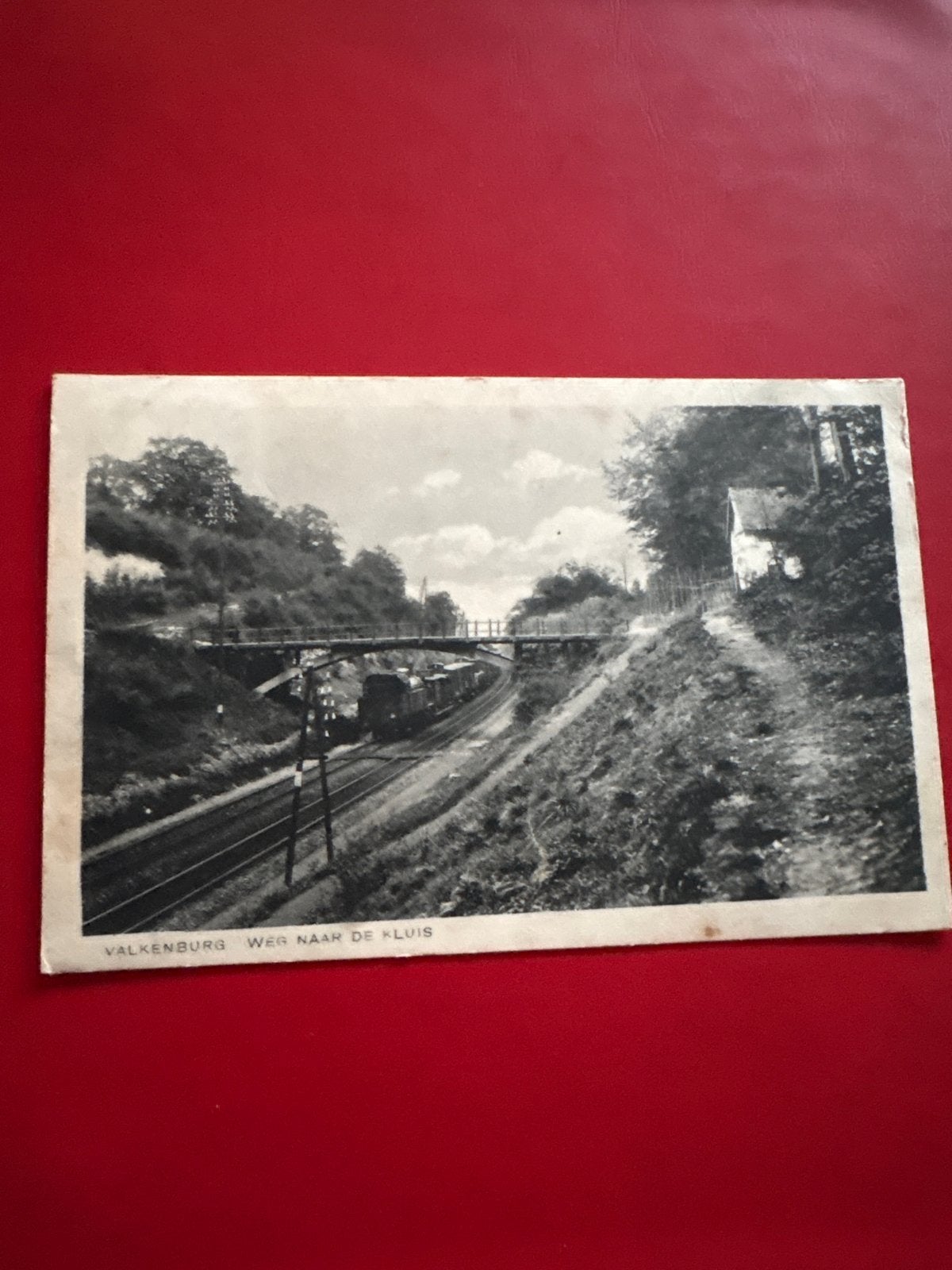 Oude ansichtkaart Valkenburg: Weg naar de Sluis (1932), Verzamelen, Ansichtkaarten | Nederland, Ophalen of Verzenden, 1920 tot 1940