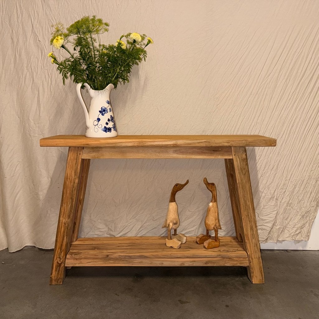 houten sidetable teak 120 x 30 cm - Gratis bezorgd, Huis en Inrichting, TTM Wonen, Meubels – (Perzische) Tapijten en Woonaccessoires