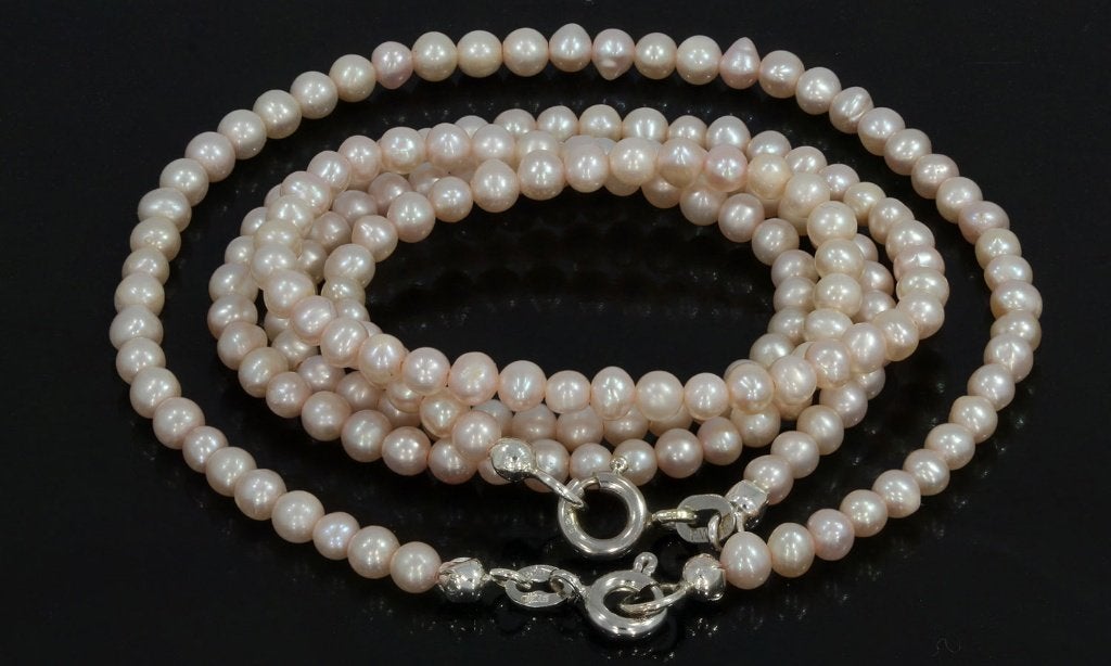 Parel fraai set armband ketting 14k gouden slot dame vintage, Ophalen of Verzenden, Goud, Ketting, Met edelsteen