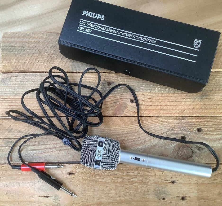Philips microfoon SBC 469, Ophalen of Verzenden, Gebruikt, Overige typen