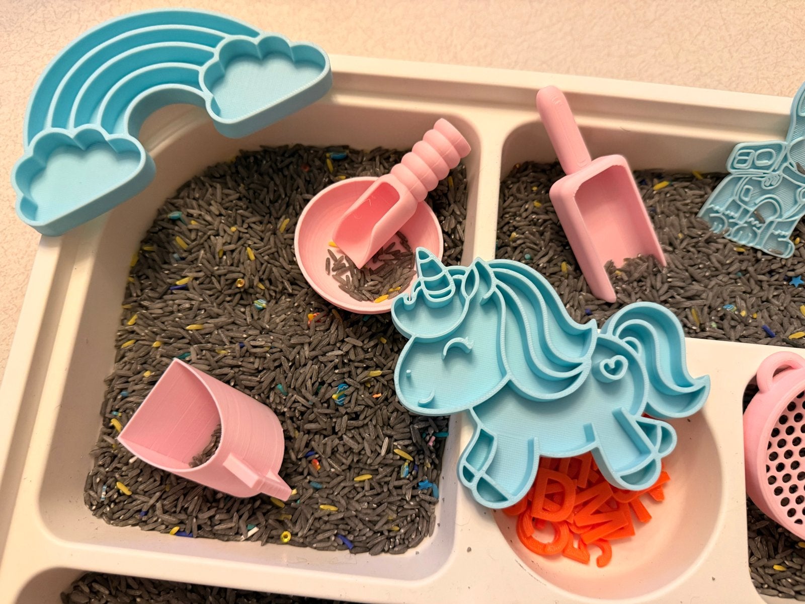 Sensory Speelset met Rijst, Vormen & Gereedschap, Ophalen of Verzenden, Nieuw, Knutselen