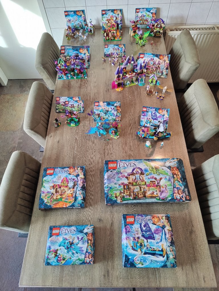 9 sets lego Elves zie foto's compleet met minifiguren, Gebruikt, Inclusief instructies, Lego, Ophalen of Verzenden