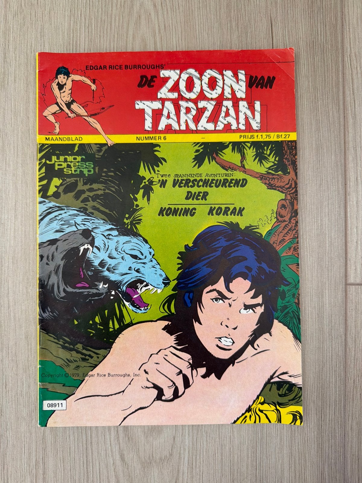 Junior Press Strip - De Zoon van Tarzan - Nummer 6, Boeken, Eén stripboek, Verzenden, Gelezen