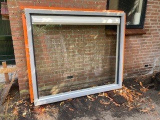 Kozijnen hardhout inclusief HR++ glas, Gebruikt, Raamkozijn, Inclusief glas, 75 tot 150 cm