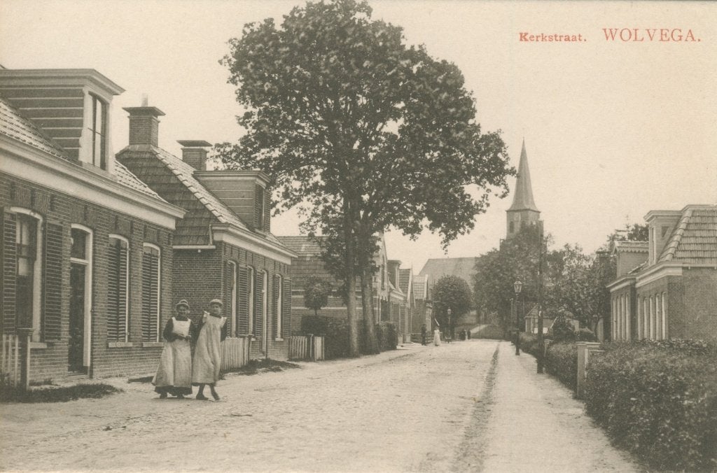 Ansichtkaart Wolvega, Kerkstraat., Ophalen of Verzenden, Voor 1920, Ongelopen, Friesland