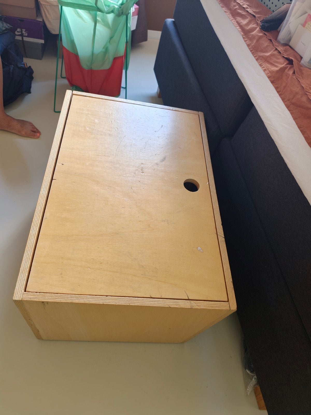 Houten dekenkist / opbergkist, Ophalen, Gebruikt, 50 tot 100 cm, 5 – 50