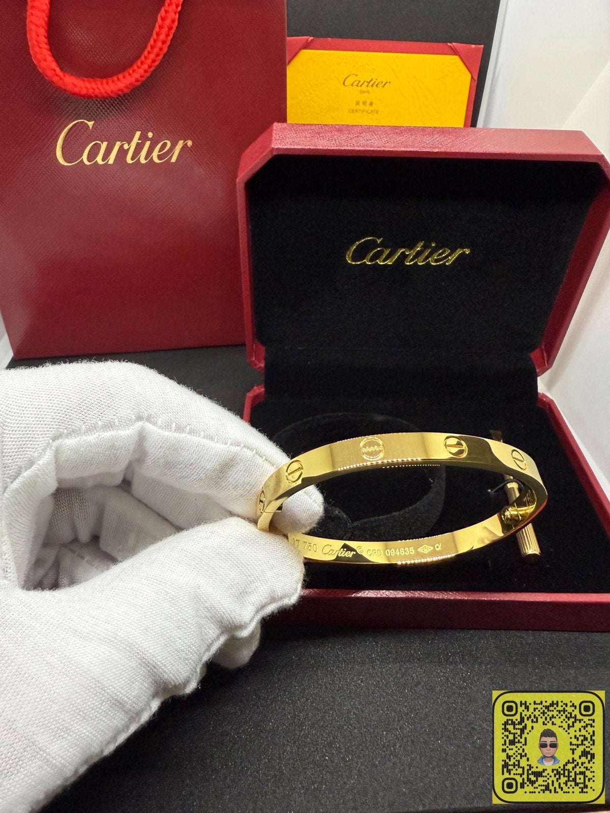 CARTIER LOVE - ARMBAND, CLASSIC MODEL, Sieraden, Tassen en Uiterlijk, Armbanden, Ophalen of Verzenden, Zo goed als nieuw, Goud