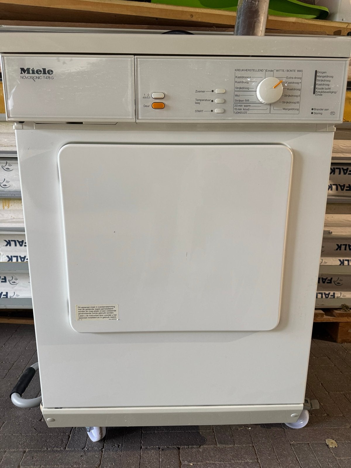Miele Novotronic T478G gas wasdroger - Snel en efficiënt, Witgoed en Apparatuur, Ophalen of Verzenden, Gebruikt, Voorlader, Luchtafvoer