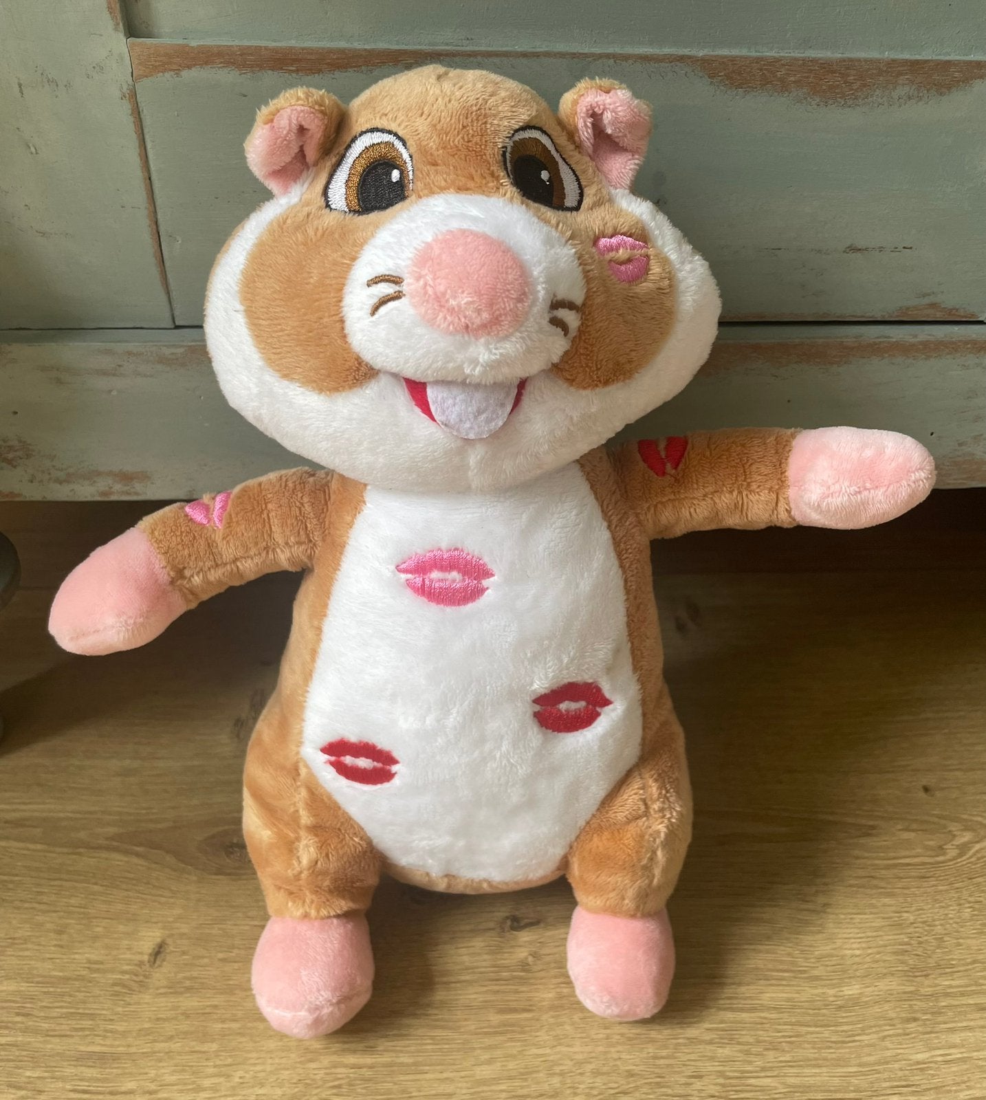 Fantastische hamster knuffel kus liefde love pluche, Ophalen of Verzenden, Zo goed als nieuw