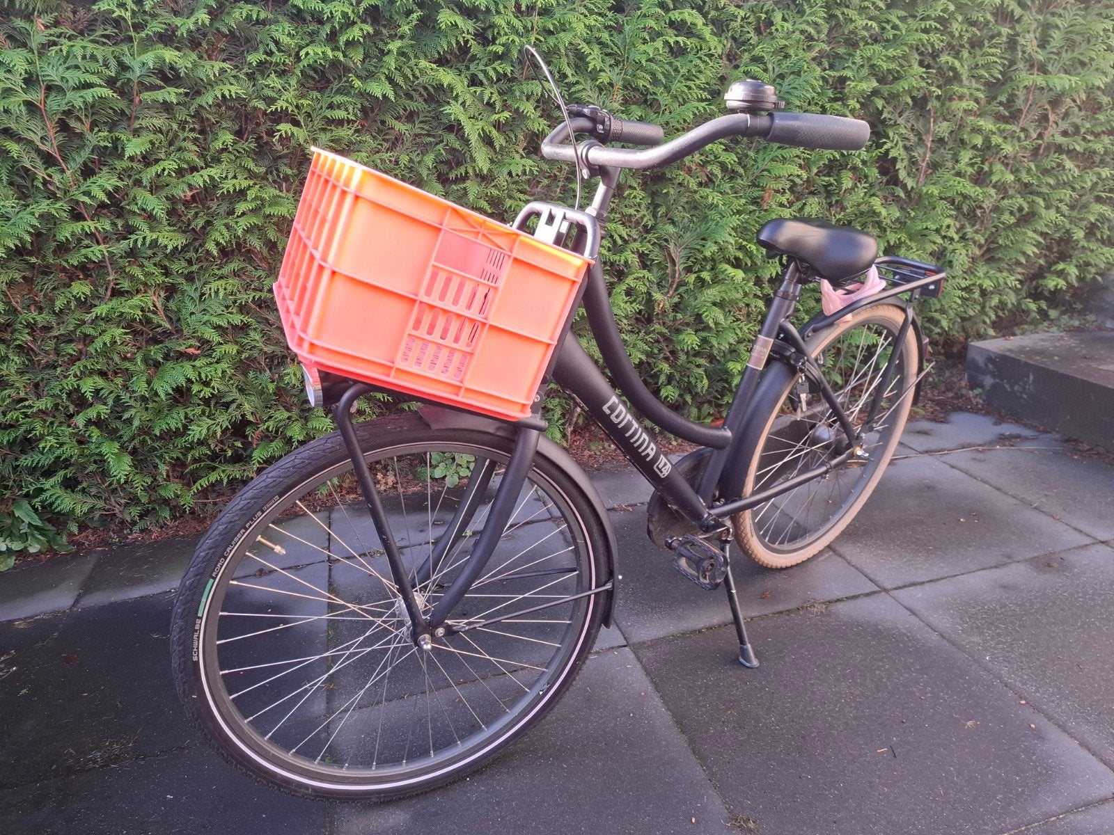 Cortina 26 inch transportfiets met krat, Terugtraprem, Gebruikt, Versnellingen, Ophalen