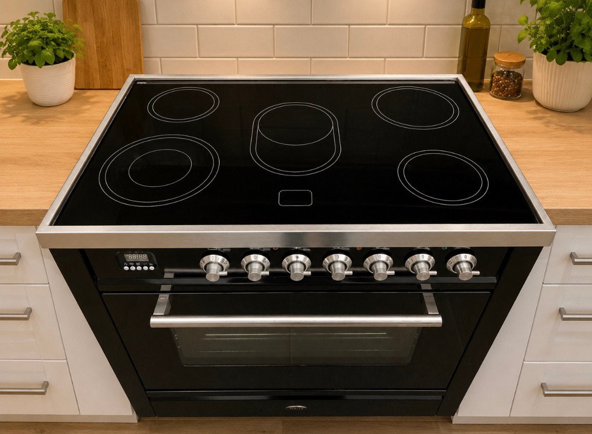 Boretti electrische fornuis, Ophalen, Gebruikt, 60 cm of meer, Keramisch