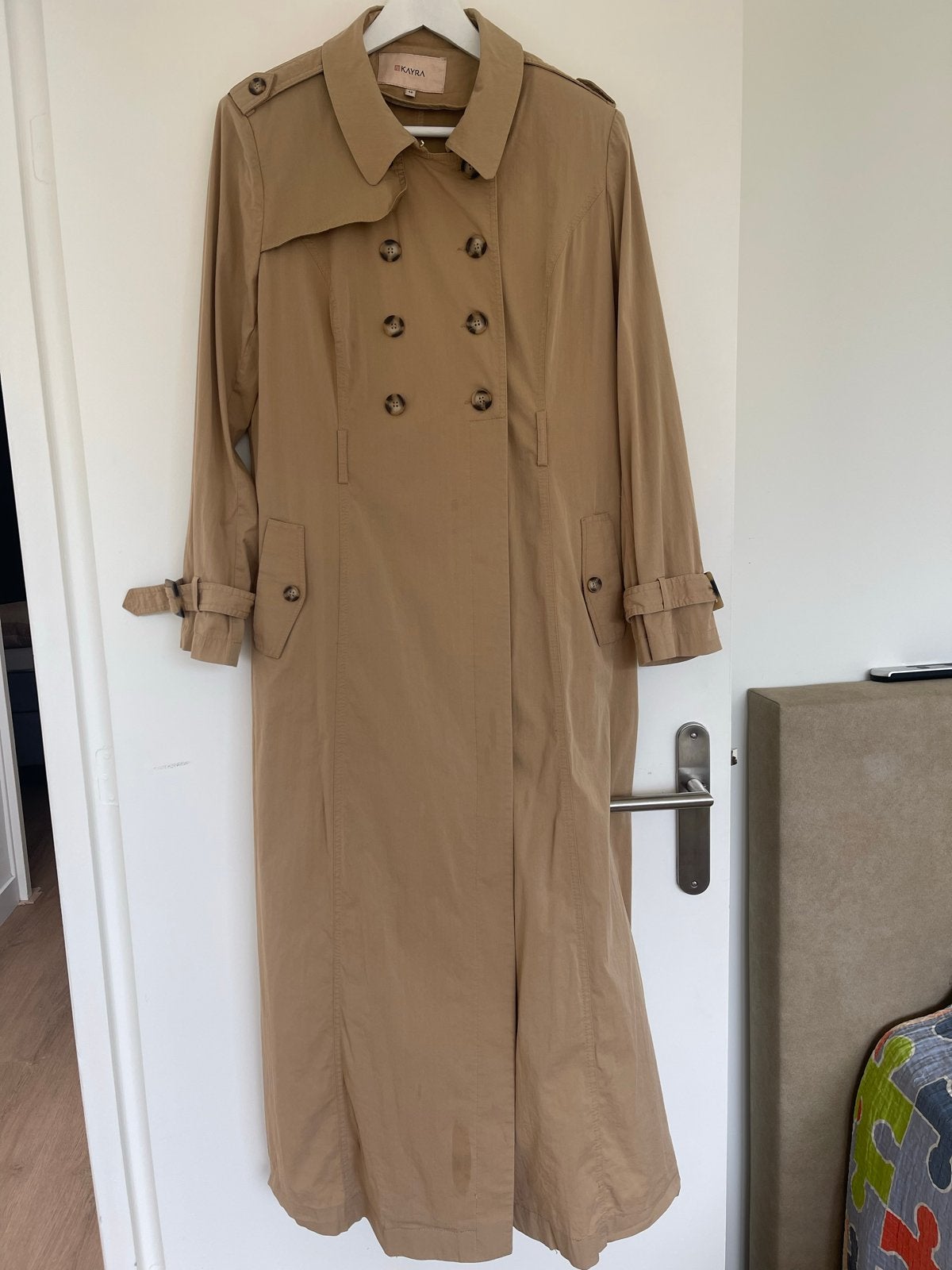 Kayra Trenchcoat - Beige, Maat 48, Ophalen of Verzenden, Zo goed als nieuw, Maat 46/48 (XL) of groter, Beige