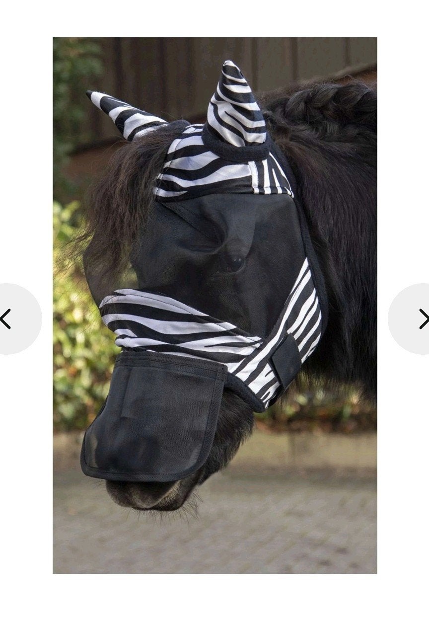 Vliegenmasker HKM Zebra maat Shetlander  NIEUW, Ophalen of Verzenden, Nieuw