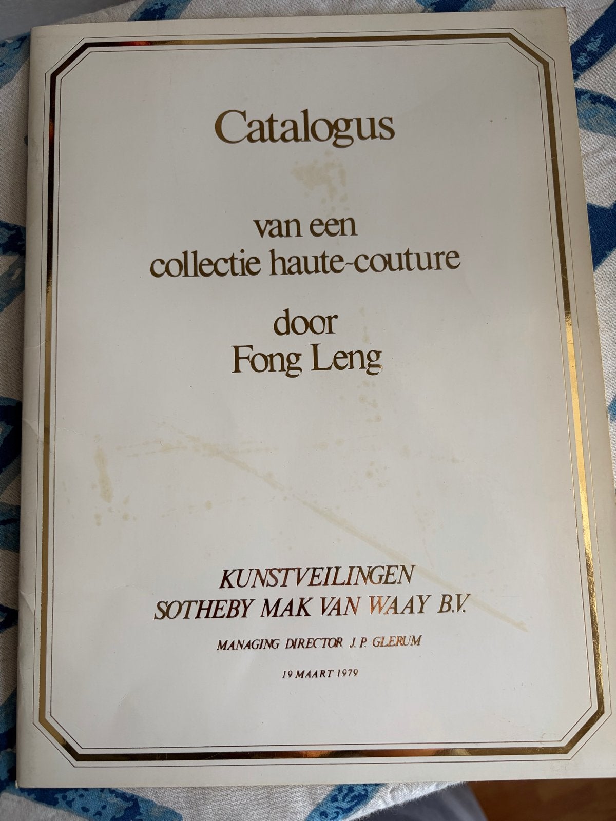 Catalogus Fong Leng Haute Couture Sotheby's 1979, Ophalen of Verzenden, Zo goed als nieuw, Overige onderwerpen