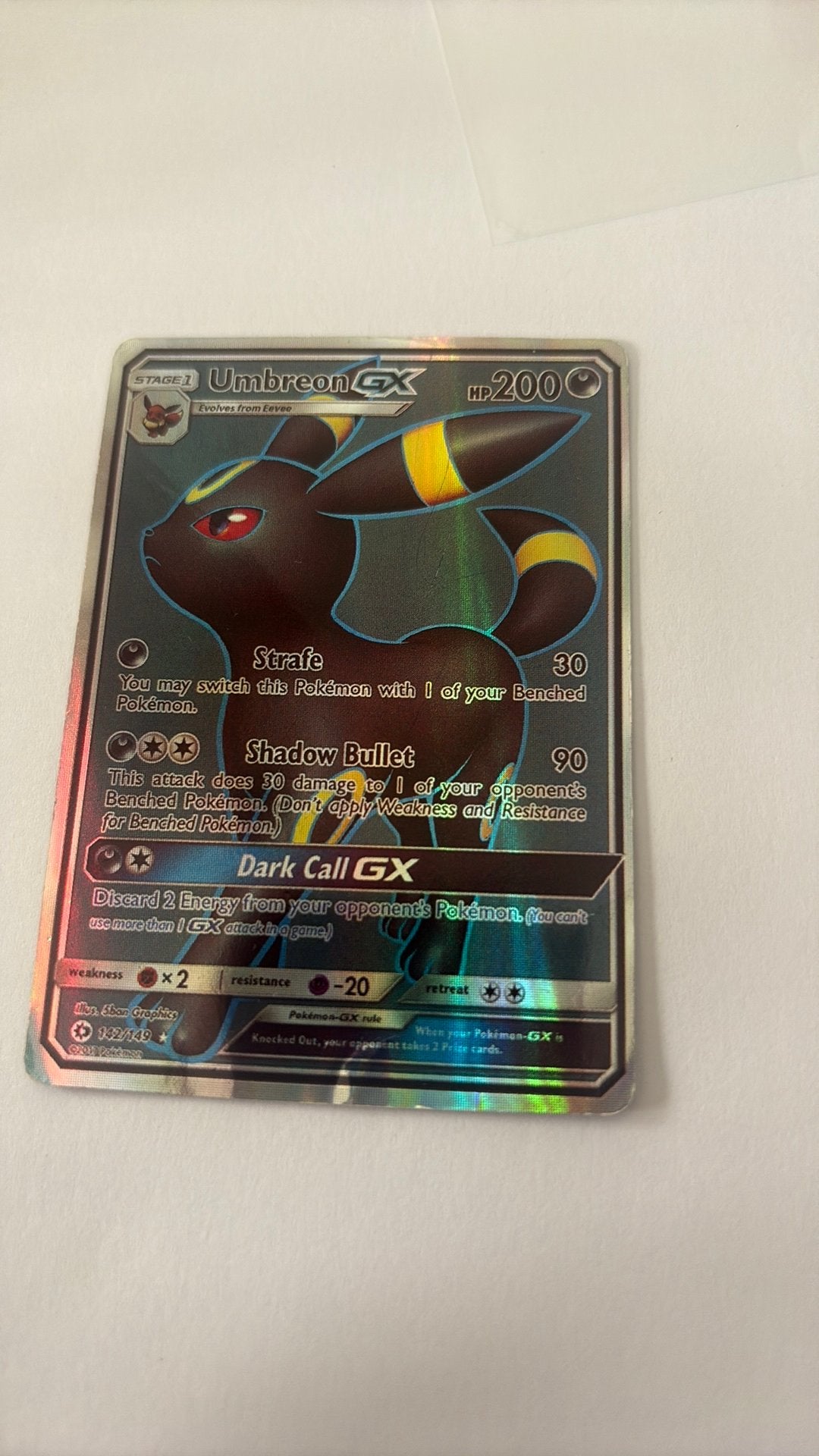 Umbreon ex, Ophalen of Verzenden, Zo goed als nieuw