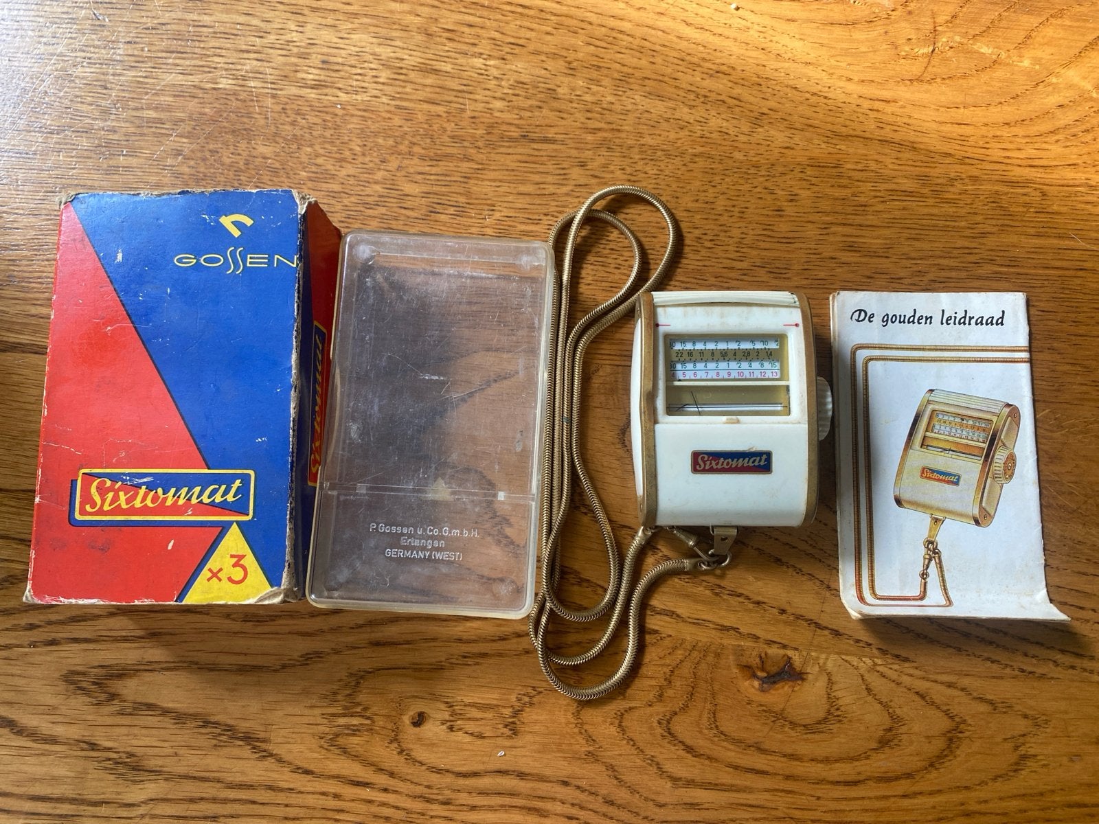 Vintage Gossen Sixtomat lichtmeter met originele doos, Overige merken, Lichtmeter, Ophalen of Verzenden, Gebruikt