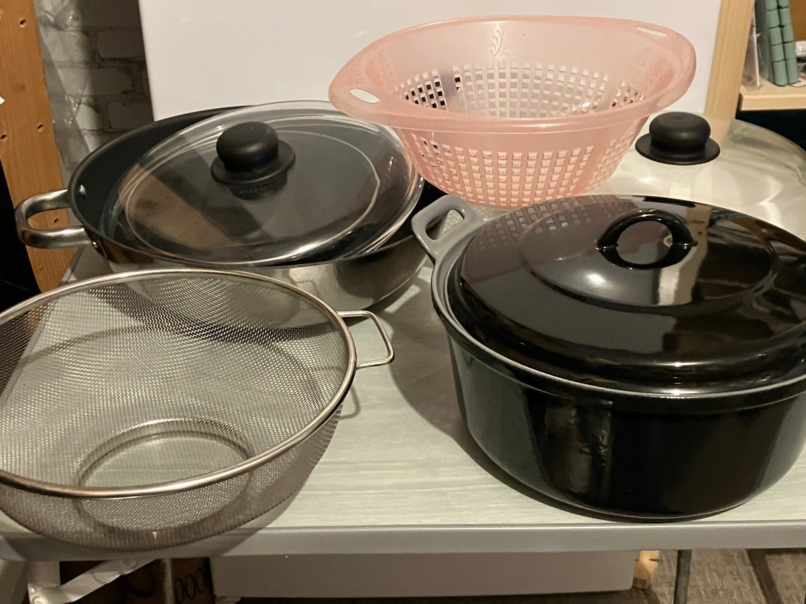 Keuken gerei pannen voor gasfornuis, Ophalen, Zo goed als nieuw, Rvs, Pannenset