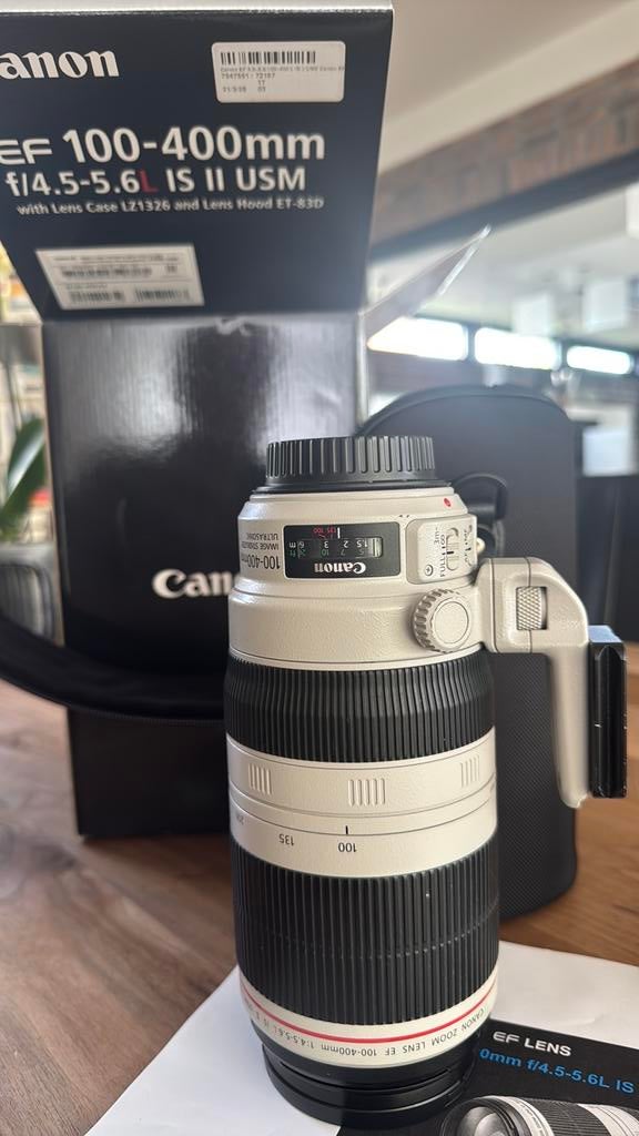 Canon EF 100-400mm f/4.5-5.6L IS II USM telelens, Audio, Tv en Foto, Fotografie | Lenzen en Objectieven, Zo goed als nieuw, Telelens