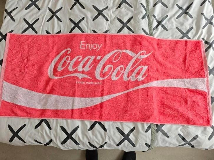 Vintage Coca-Cola strandlaken uit 1980 - rood/wit, Verzamelen, Ophalen of Verzenden, Gebruikt