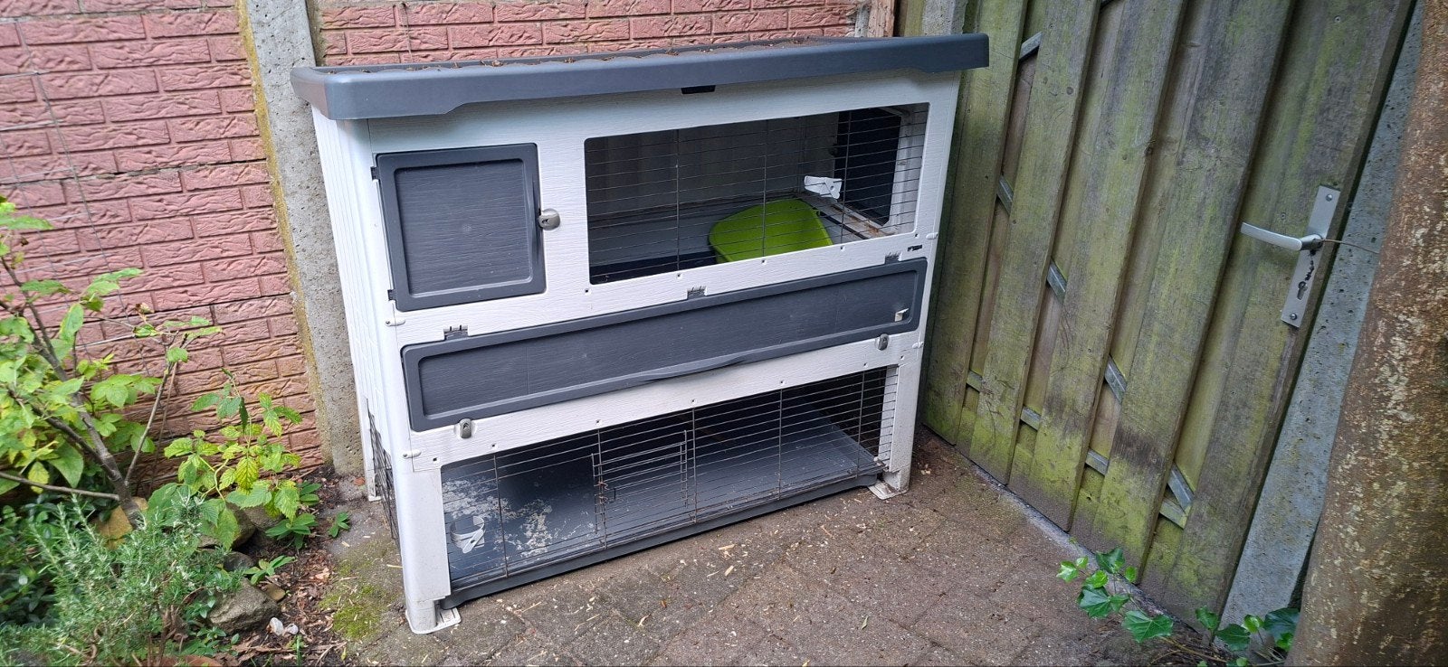 Konijnenhok incl. toebehoren., Dieren en Toebehoren, Knaagdieren en Konijnen | Hokken en Kooien, Ophalen, 90 cm of meer, Konijn