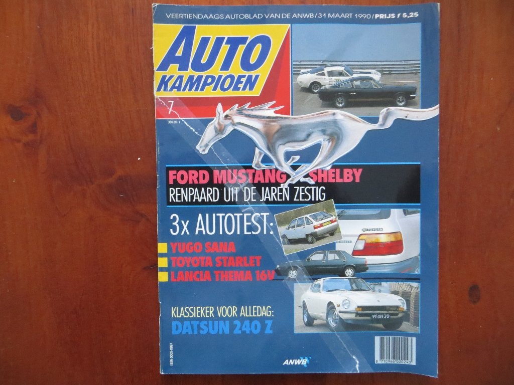 Autokampioen 7 1990 Yugo Sana, Thema, 240Z, Mustang, Starlet, Ophalen of Verzenden, Zo goed als nieuw, Citroën