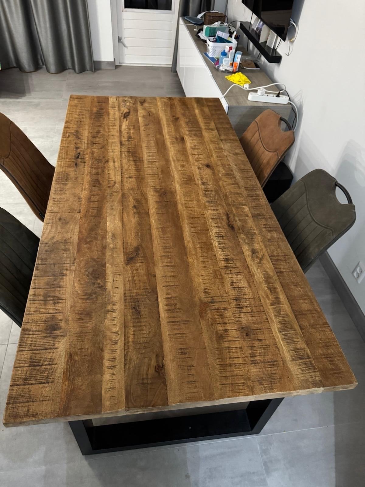 Stevige eettafel van Troubadour, 4-6 persoons, Gebruikt, Ophalen of Verzenden, Vijf personen of meer, Rechthoekig