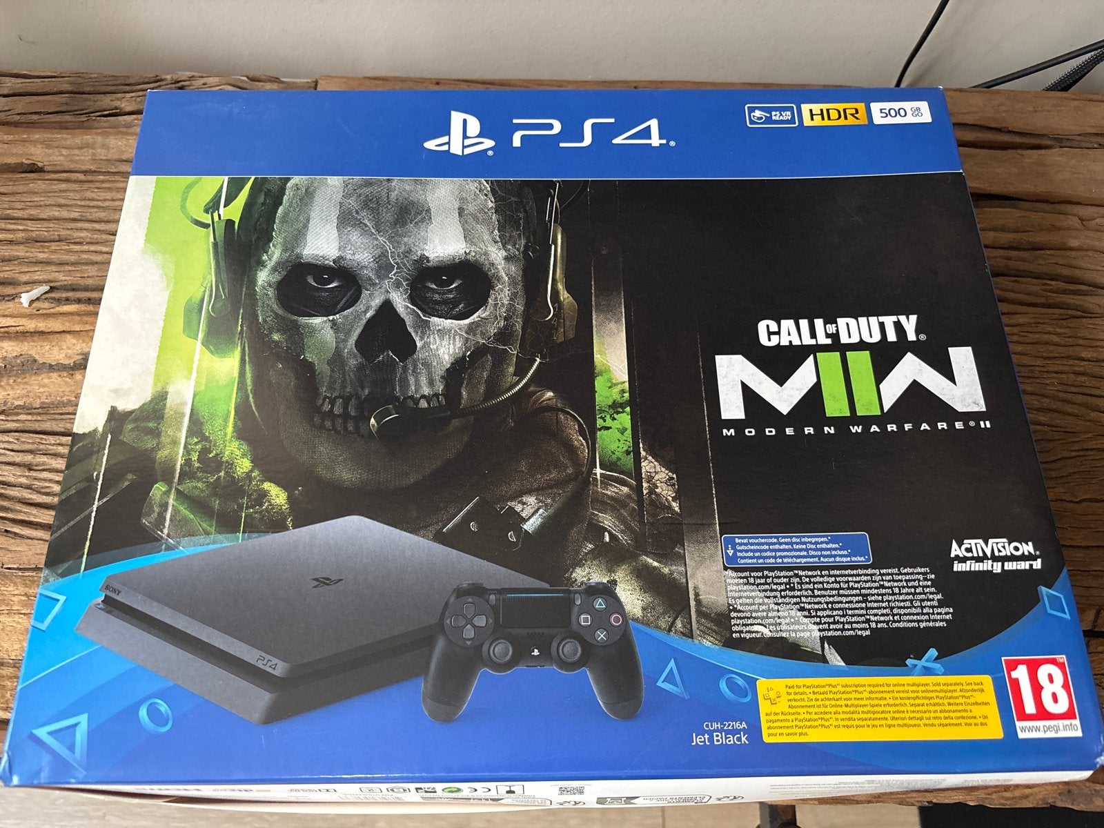 PS4 Slim 500GB met Call of Duty Modern Warfare II, Spelcomputers en Games, Ophalen of Verzenden, Zo goed als nieuw, Met 1 controller