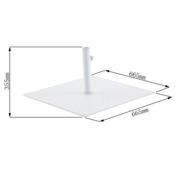 Parasolvoet vierkant wit wieltjes., Ophalen of Verzenden, Nieuw, Minder dan 1 meter, Parasolvoet