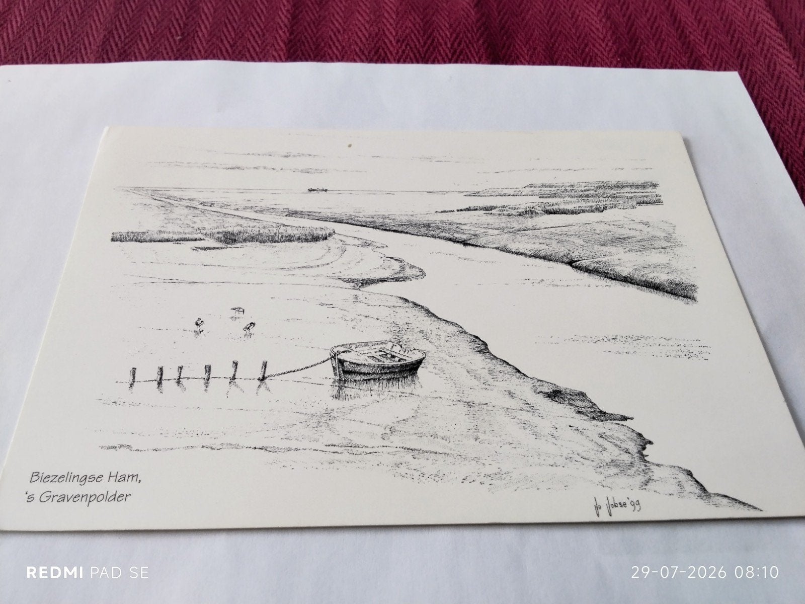 ansichtkaart'Zak van Zuid-Beveland' door Jo Jobse '99, Ophalen of Verzenden, 1980 tot heden