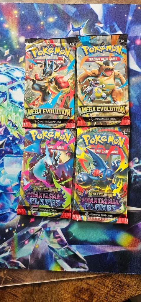 Pokemon Mega Evolution+Phantasmal Flame Pakjes, Hobby en Vrije tijd, Ophalen of Verzenden, Nieuw, Booster