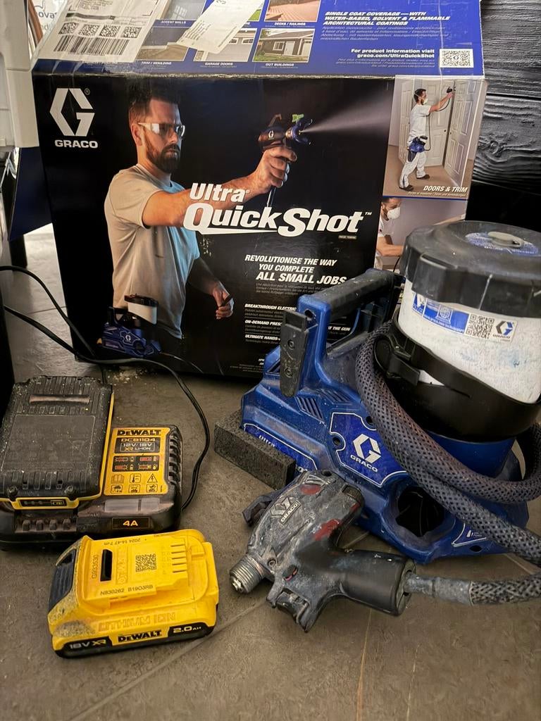 Graco Ultra Quickshot, Doe-het-zelf en Verbouw, Schildersmaterialen, Ophalen of Verzenden, Zo goed als nieuw, Verfspuit of Verfpomp