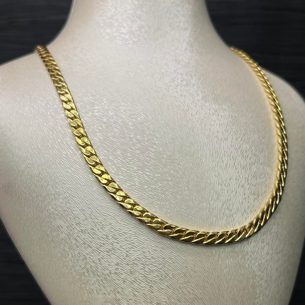 18 karaat gouden ketting gourmet schakel collier, Ophalen of Verzenden, Nieuw, Goud