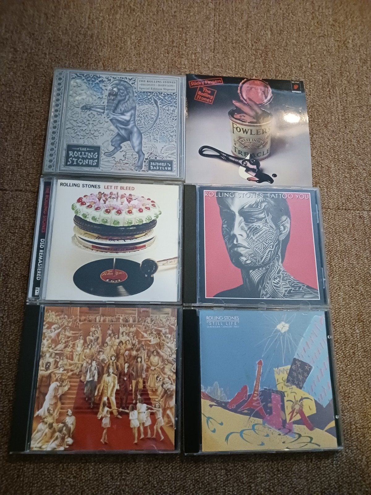 6 Rolling Stones CD's - Krasvrij en weinig gebruikt, Ophalen, Zo goed als nieuw, Classic Rock, Inclusief doosje