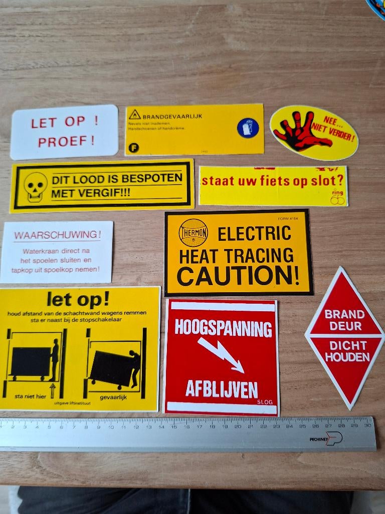 Stickers let op gevaar, Verzamelen, Ophalen of Verzenden, Zo goed als nieuw, Overige typen