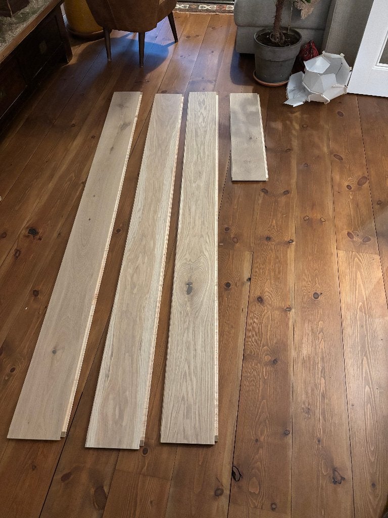Eiken lamelparket resten (1,3m2), Eiken lamelparket, Bruin, Nieuw, Minder dan 10 m²