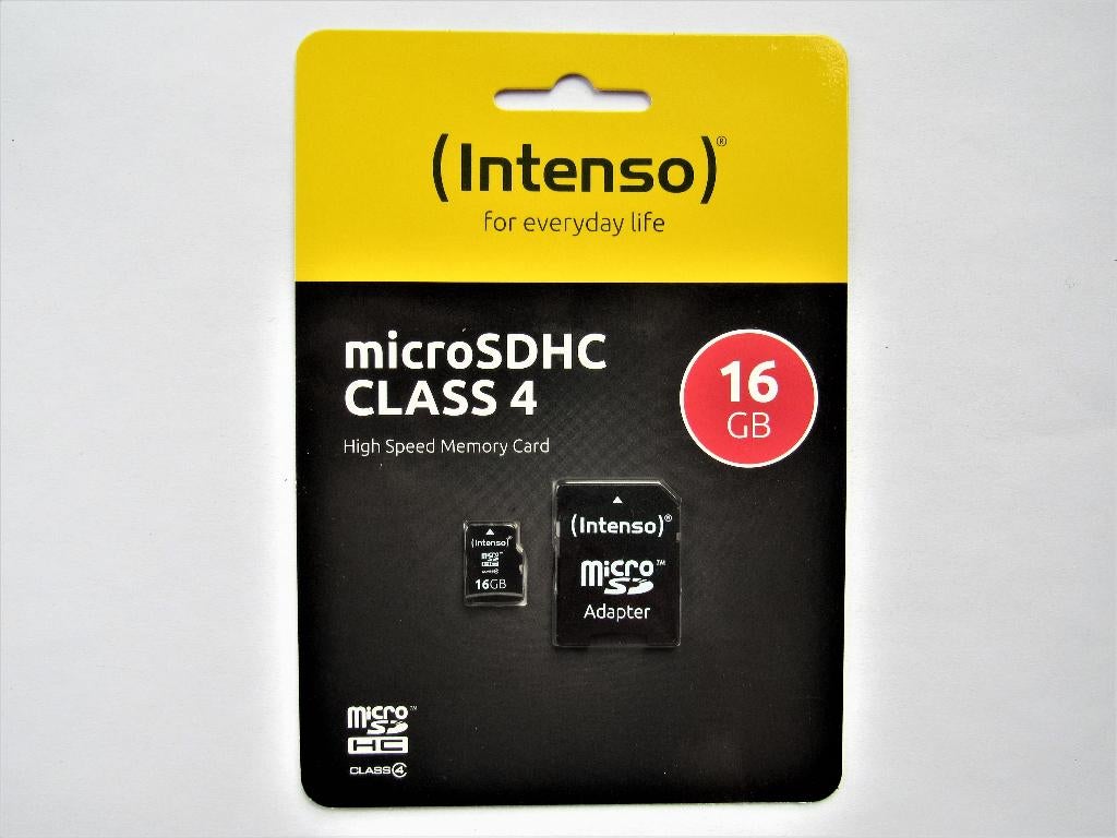 Intenso micro SD kaart 16GB nieuw, Audio, Tv en Foto, Fotografie | Geheugenkaarten, SD, Postadres, Nieuw, Ophalen of Verzenden