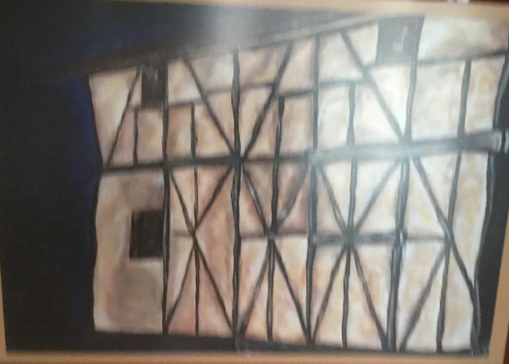 Schilderij vakwerkhuis, Ophalen