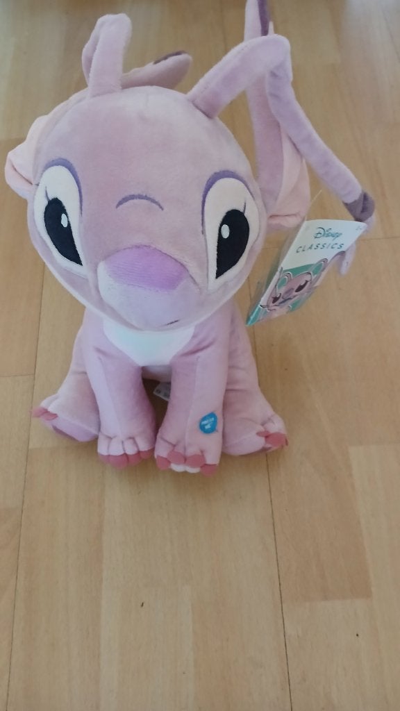 ROZE ANGEL-PLUCHEKNUFFEL MET GELUID  30cm NIEUW, Ophalen of Verzenden, Nieuw, Overige typen