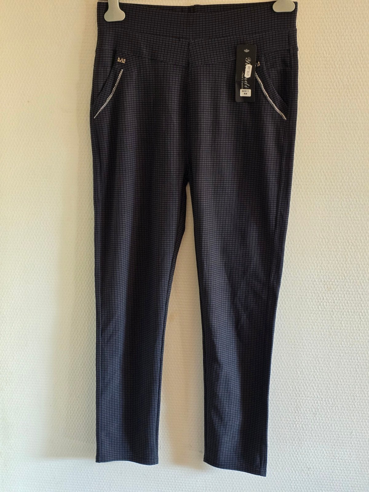 Yimoudi broek met pied-de-poule print, maat 44" Nieuw ", Maat 42/44 (L), Nieuw, Ophalen of Verzenden, Yimoudi