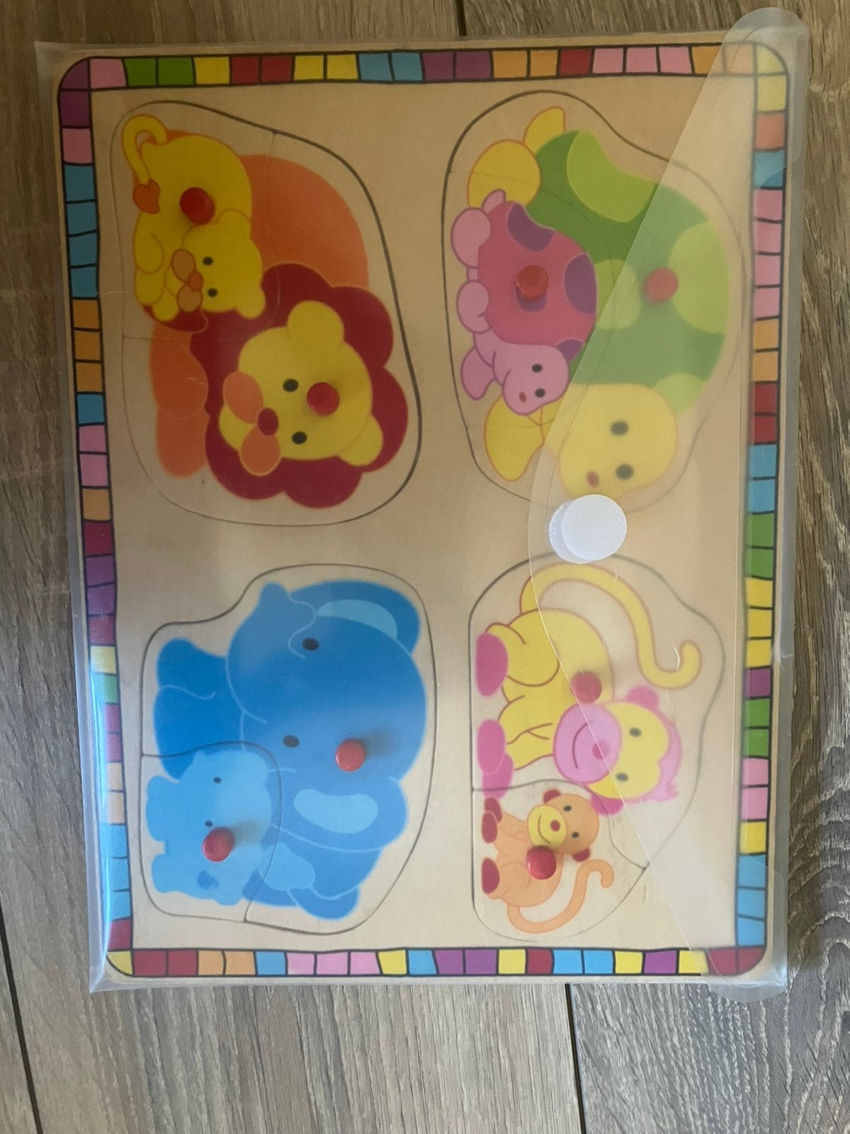 Houten dierenpuzzel, Ophalen, Minder dan 10 stukjes, Zo goed als nieuw, 6 maanden tot 2 jaar