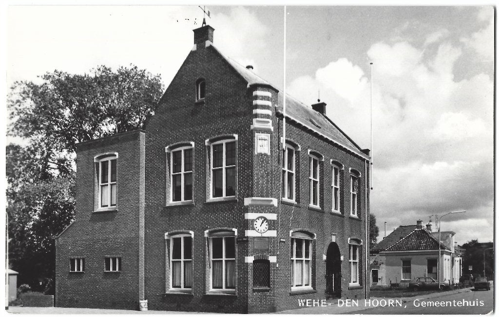 Wehe-Den Hoorn, Gemeentehuis, Verzenden, 1960 tot 1980, Ongelopen, Groningen