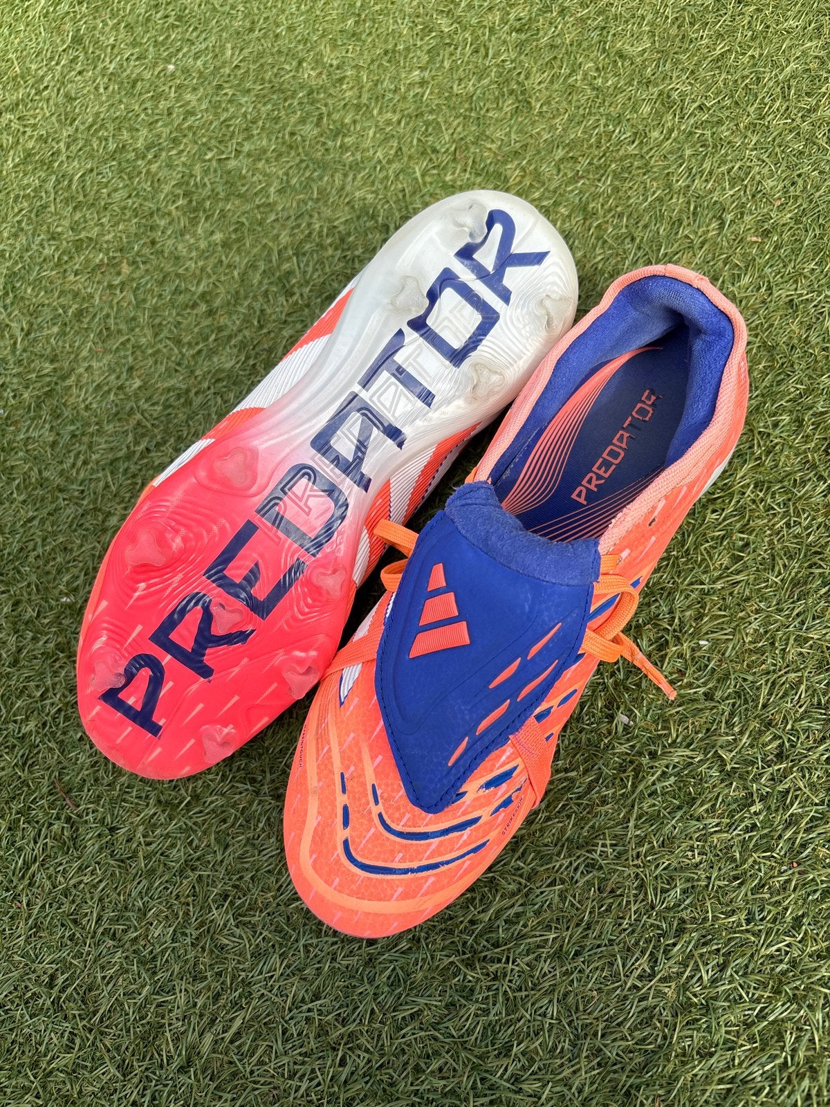Adidas Predator Voetbalschoenen - Oranje/Blauw, Gebruikt, Verzenden, Schoenen, Maat M