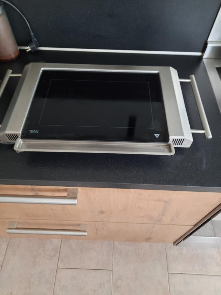 Elektrische grill met glasplaat, Witgoed en Apparatuur, 3 kookzones of minder, Ophalen of Verzenden, Zo goed als nieuw, Vrijstaand