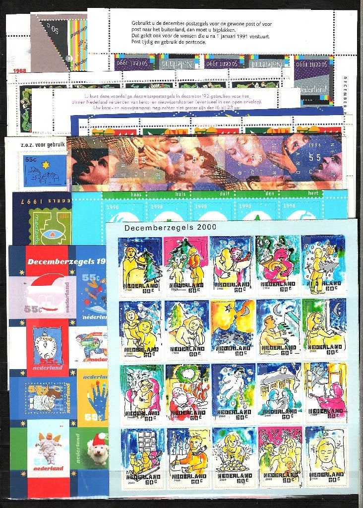 Alle13 velletjes decemberzegels 1988 tem 2000 postfris, Postzegels en Munten, Postzegels | Nederland, Ophalen of Verzenden, Na 1940