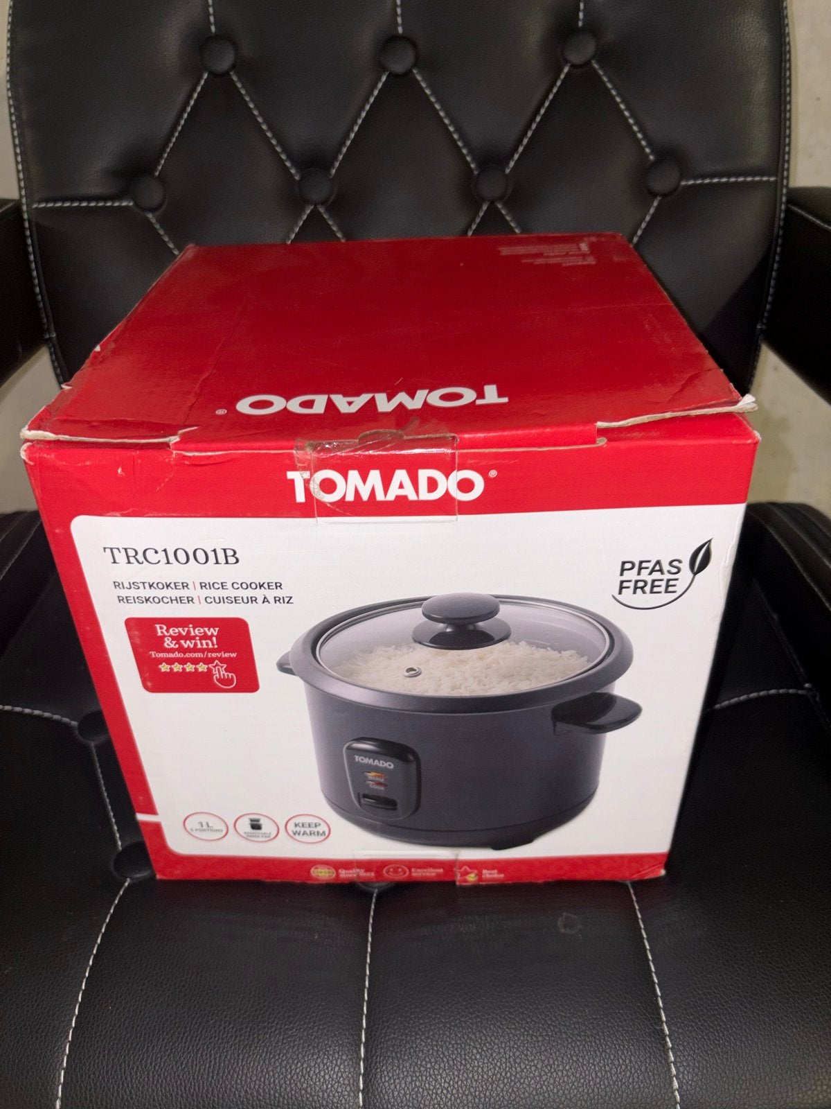 Rijstkoker Tomado TRC1001B 1L – nieuw in doos, Ophalen, Nieuw