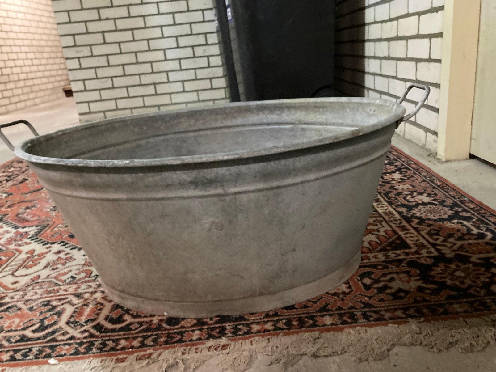vintage zinken teil groot ophalen zsm, Ophalen